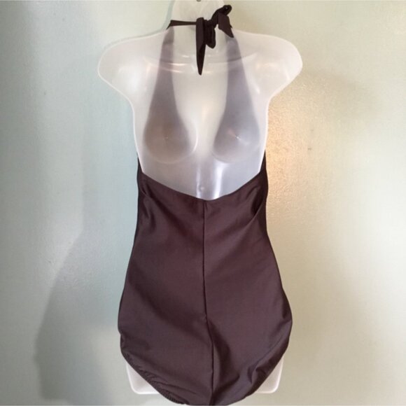 Miraclesuit Brown Isabella Ruffle Front One-Piece Swimsuit 12 - Picture 3 of 12